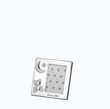 Fotoramme med navn - forsølvet 6 x 9 cm, Måne